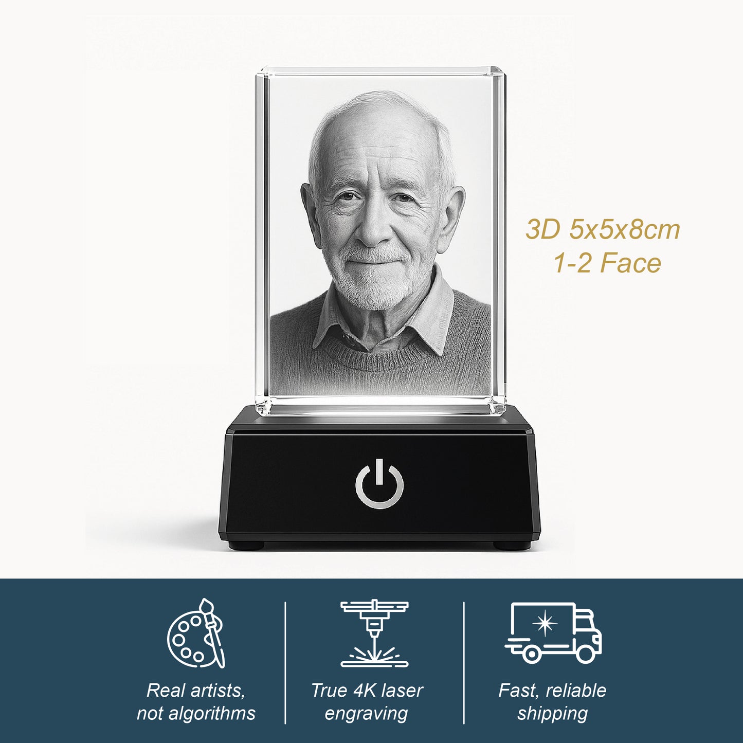 Everlight™ 3D Crystal Memorial – Personalised Tribute